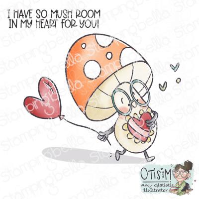 Stamping Bella Stempel - Mushroom with Heart Balloon